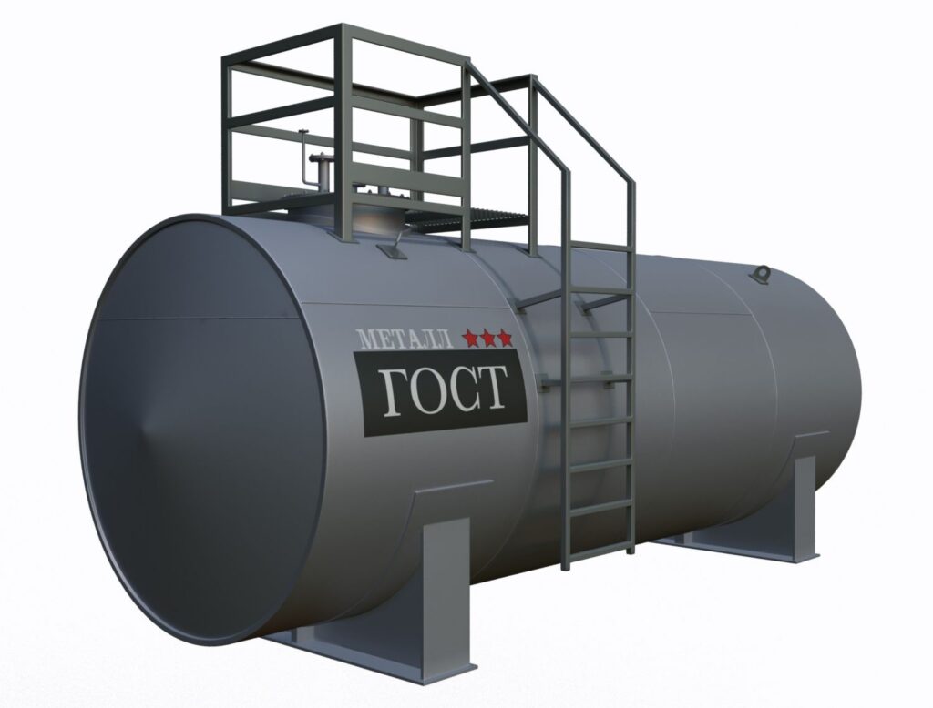 РГС - Резервуар горизонтальный стальной для хранения и транспортировки жидких непищевых продуктов